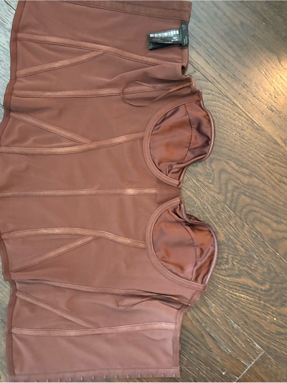 Zara Chocolate Brown Bustier Top - Picture 5 of 5